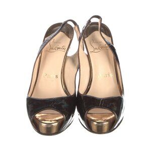 CHRISTIAN LOUBOUTIN Patent Leather Slingback Sandals